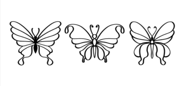 Outline:4l2kwktgk5y= Butterfly Stencil