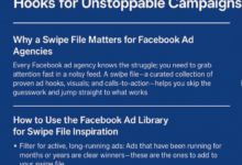 Facebook Ad Library Swipe File: Curating the Best Performing Hooks for Unstoppable Campaigns